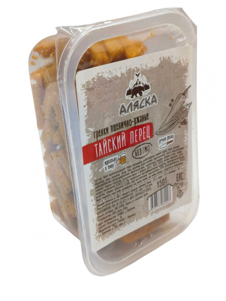 Гренки "Аляска" (Тайский перец) 150 г, шт